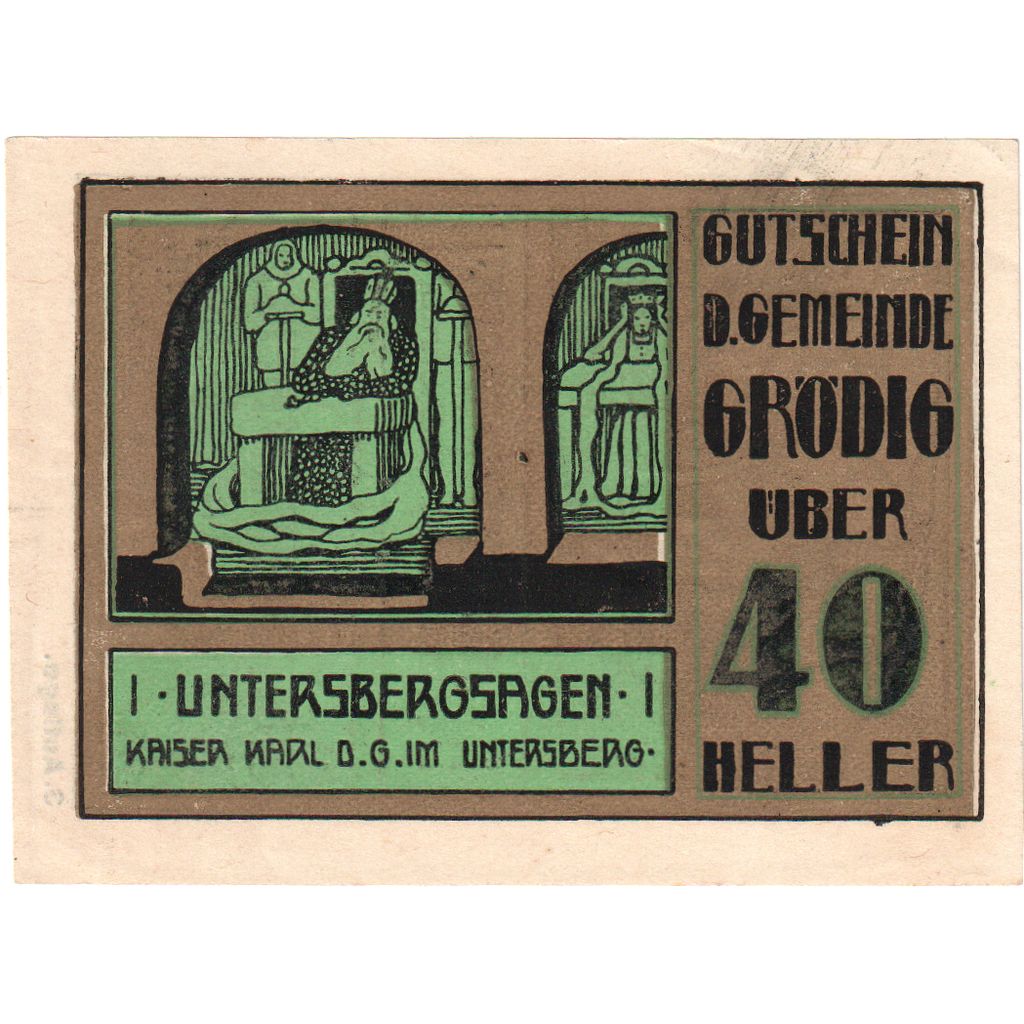 Austria, Grödig, 40 Heller, 1920-12-31, UNC(63)