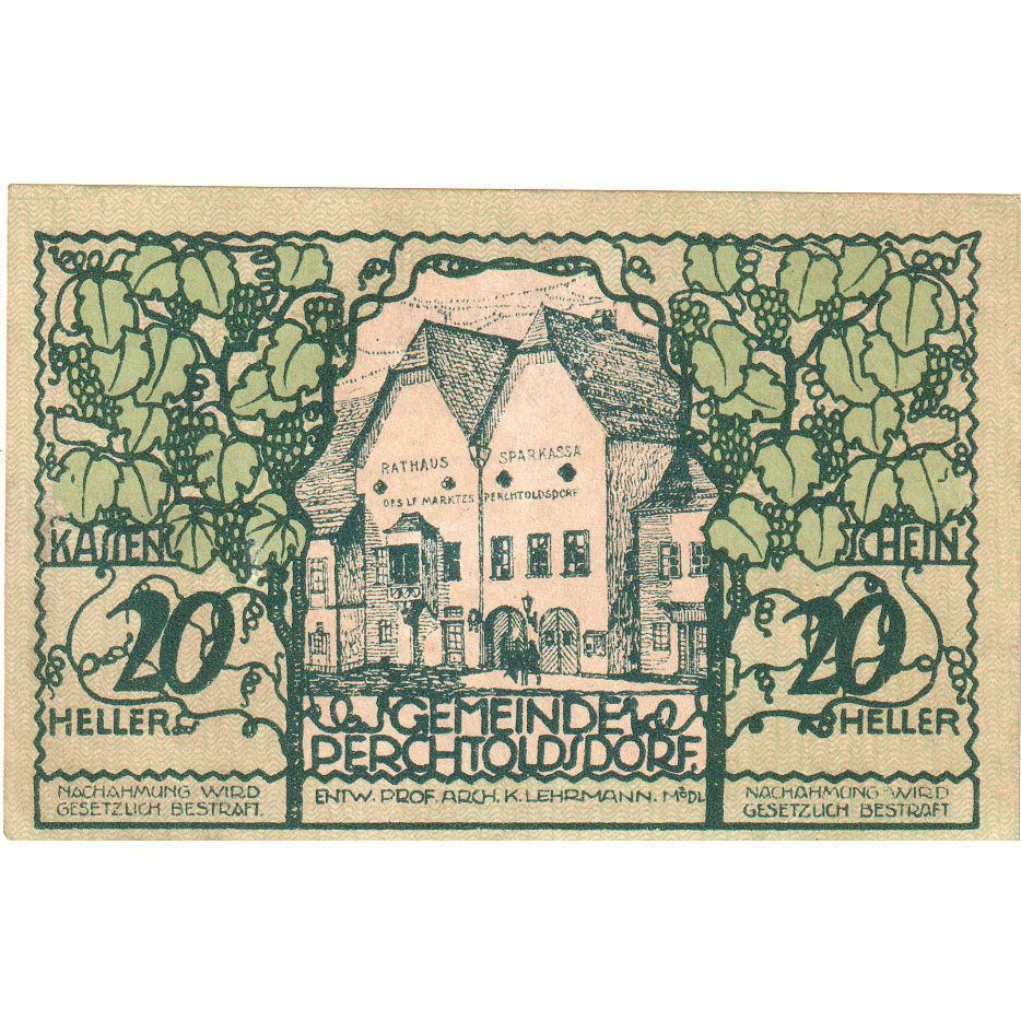 Áustria, Perchtoldsdorf, 20 Heller, 1920-12-31, UNC(63)