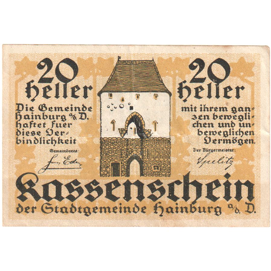Austria, Hainburg, 20 Heller, 1920-12-31, MBC