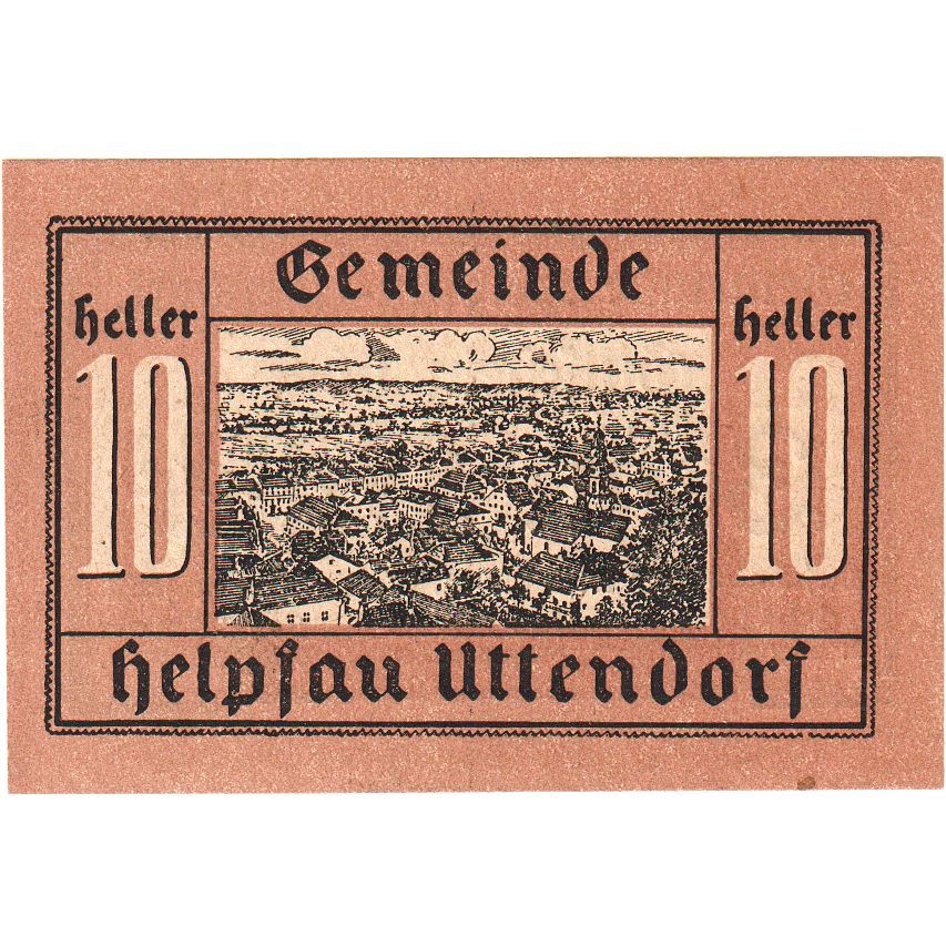 Áustria, Helpfau-Uttendorf, 10 Heller, 1920-10-31, UNC(63)