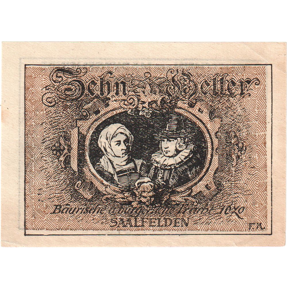 Austria, Saalfelden, 10 Heller, EBC