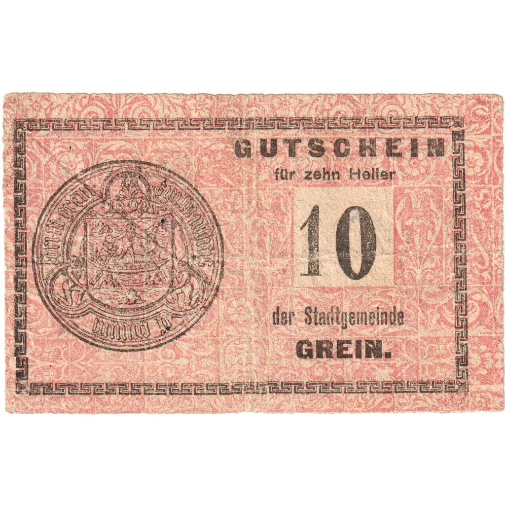 Austria, Grein, 10 Heller, 1920-12-31, VG(8-10)
