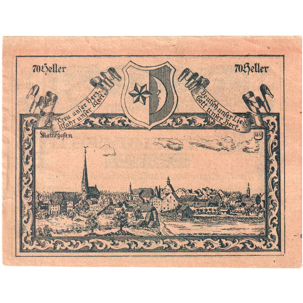 Austria, Mattighofen, 70 Heller, 1920-12-31, SC