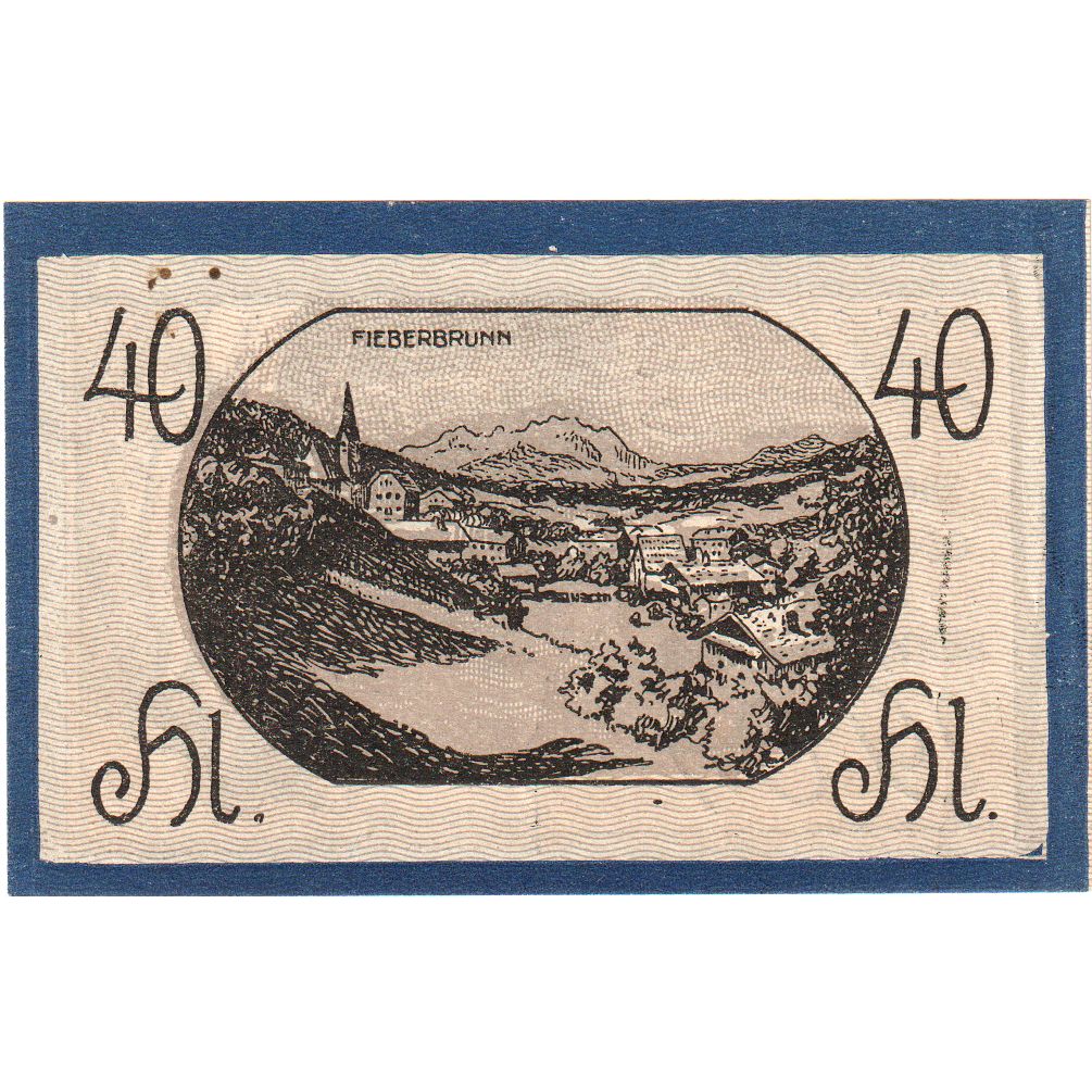 Oostenrijk, Fieberbrunn, 40 Heller, 1920-12-31, SPL