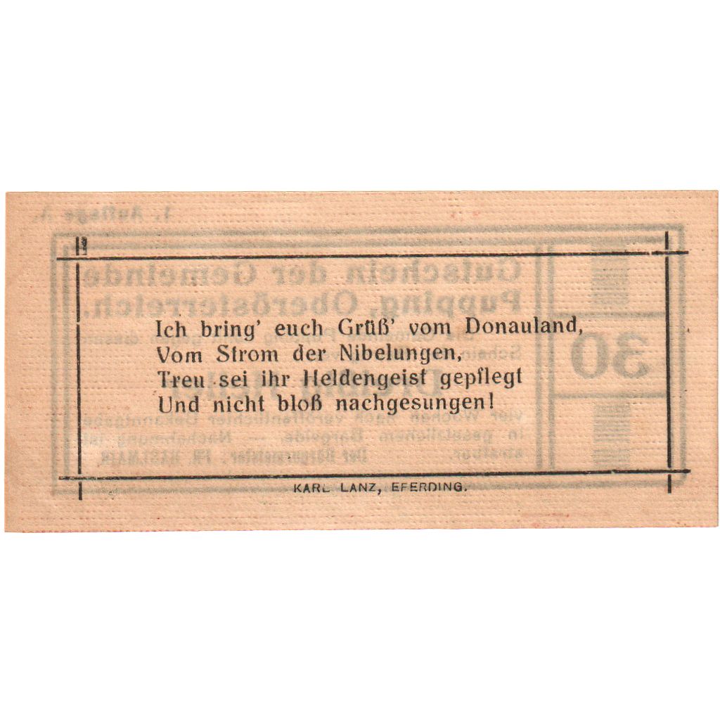 Oostenrijk, Pupping, 30 Heller, SPL