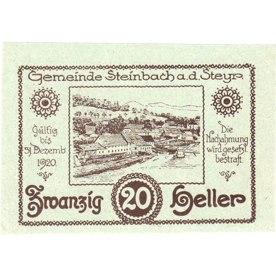 Oostenrijk, Steinbach an der Steyr, 20 Heller, 1920-12-31, SPL