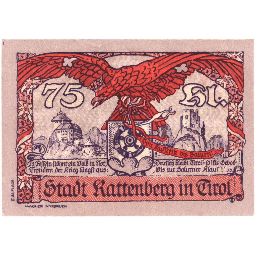Austria, Rattenberg, 75 Heller, 1920-12-31, AU(55-58)
