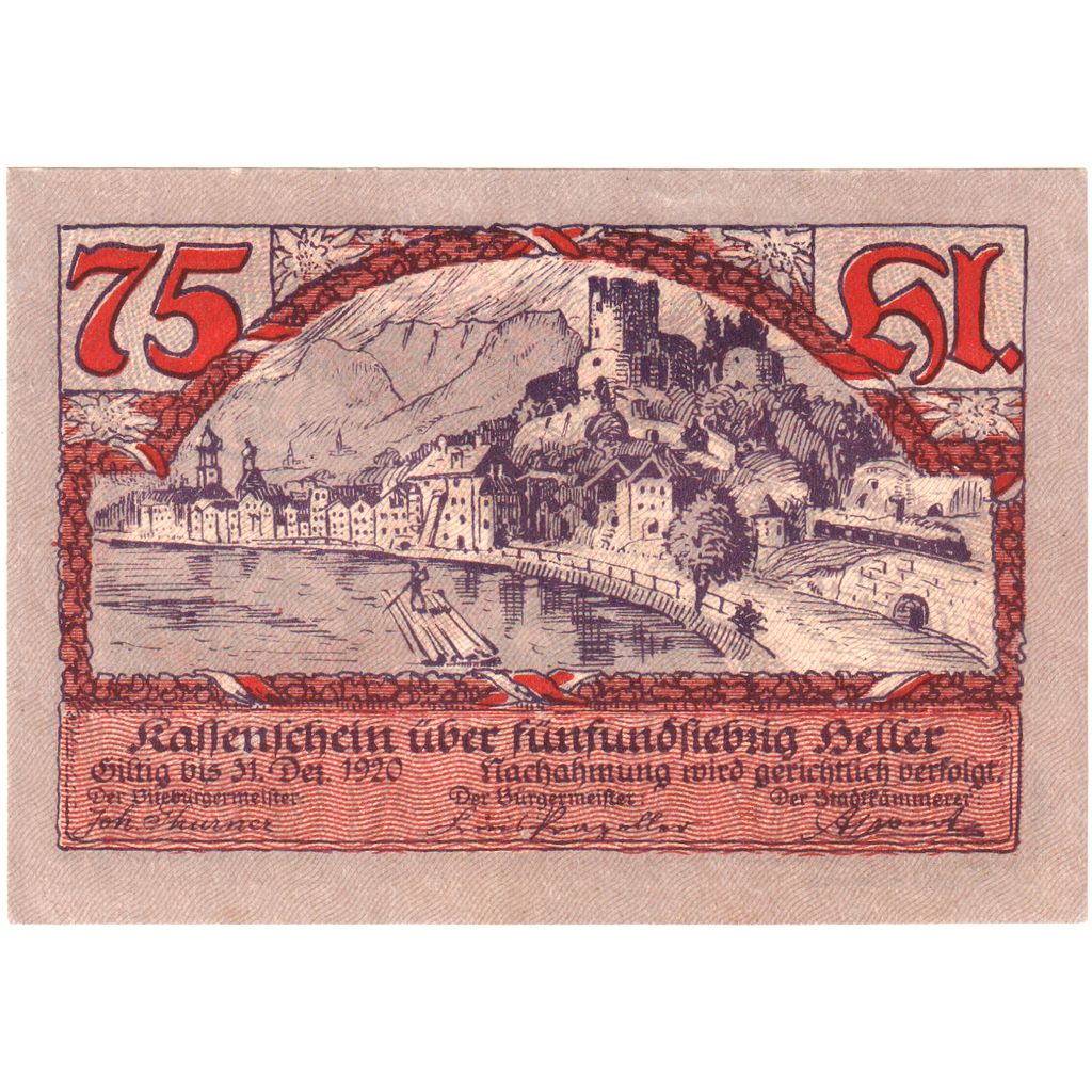 Austria, Rattenberg, 75 Heller, 1920-12-31, AU(55-58)