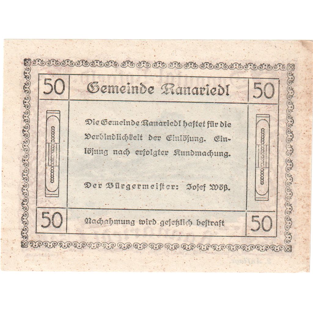 Austria, Rannariedl, 50 Heller, AU(55-58)