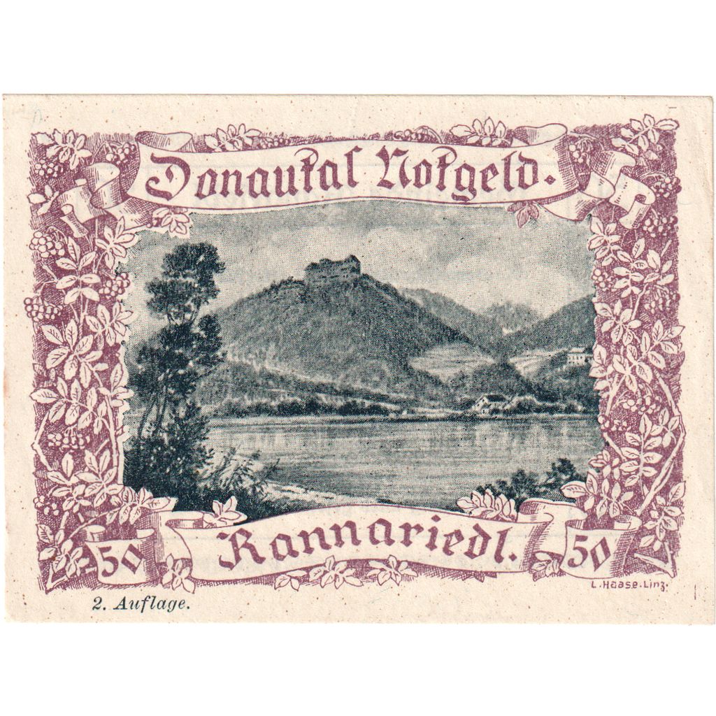 Österreich, Rannariedl, 50 Heller, UNZ-