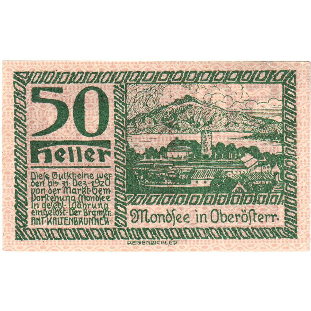 Österreich, Mondsee, 50 Heller, 1920-12-31, UNZ-