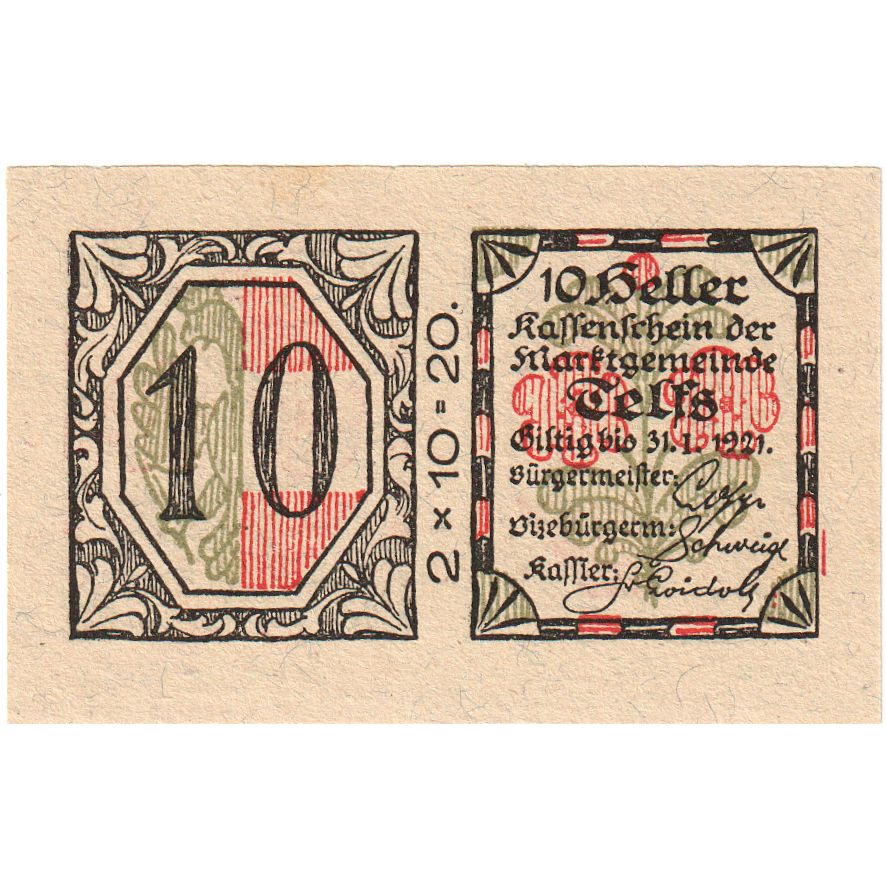 Österreich, Telfs, 20 Heller, 1921-01-31, UNZ-