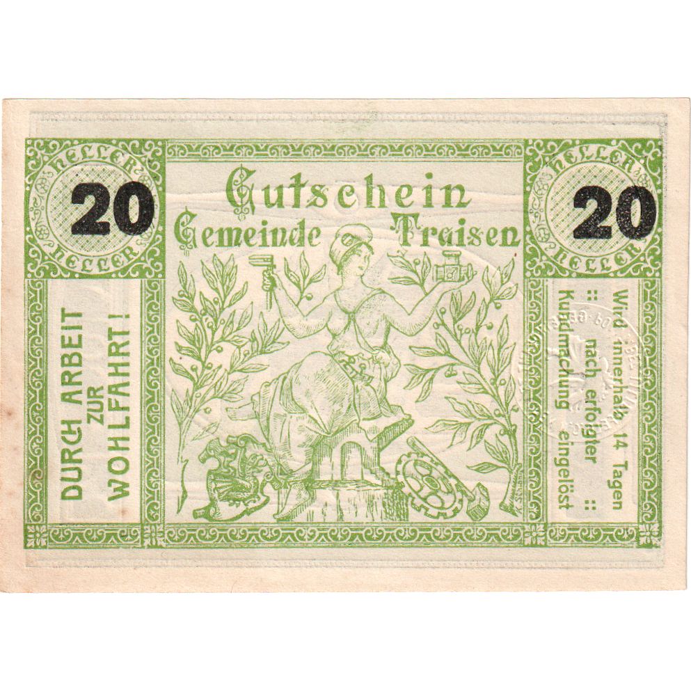 Österreich, Traisen, 20 Heller, UNZ-