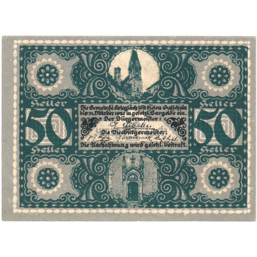 Österreich, Krieglach, 50 Heller, 1920-10-31, UNZ-