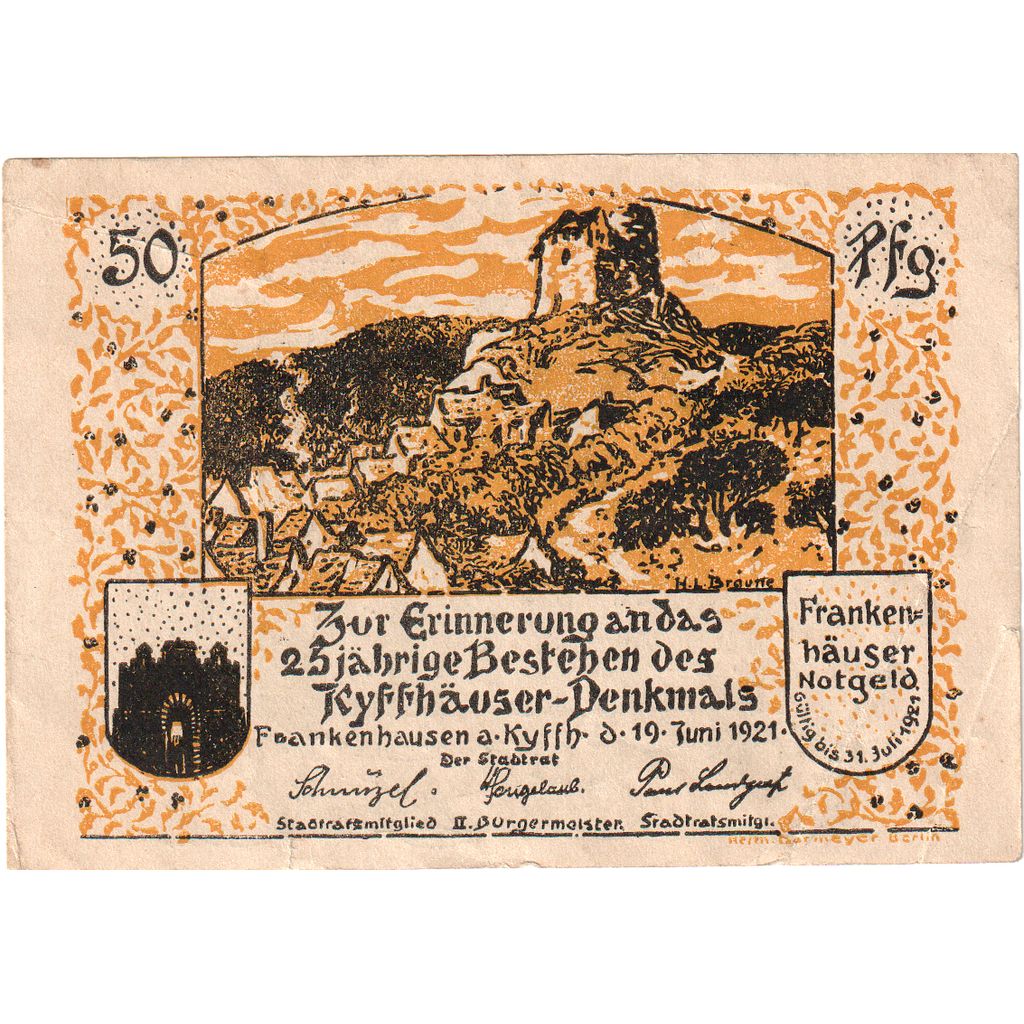 Alemania, Frankenhausen, 50 Pfennig, 1921-07-31, MBC