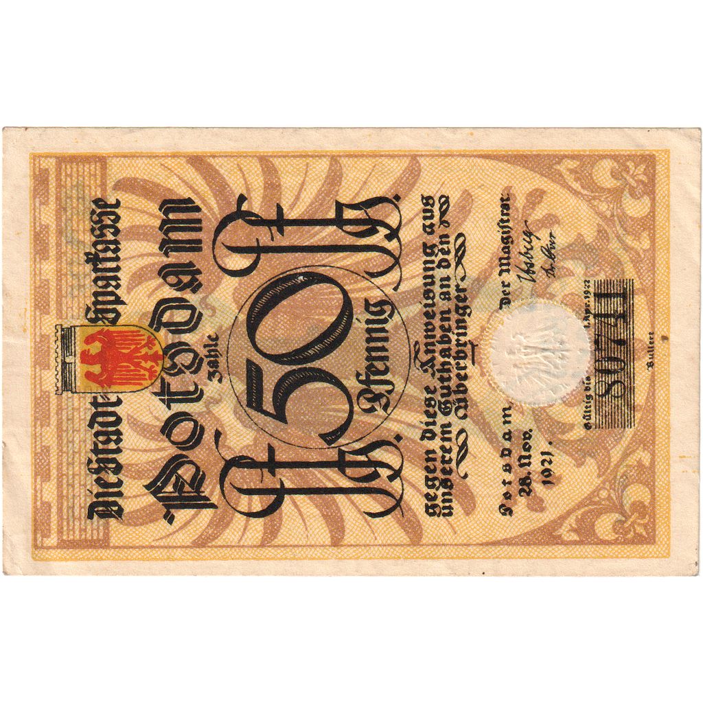 Alemania, Potsdam, 50 Pfennig, 1922-04-01, MBC+