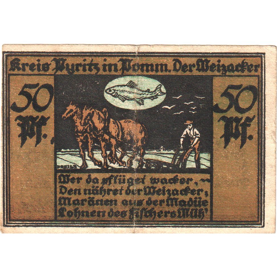 Deutschland, Pyritz, 50 Pfennig, 1921-04-01, S