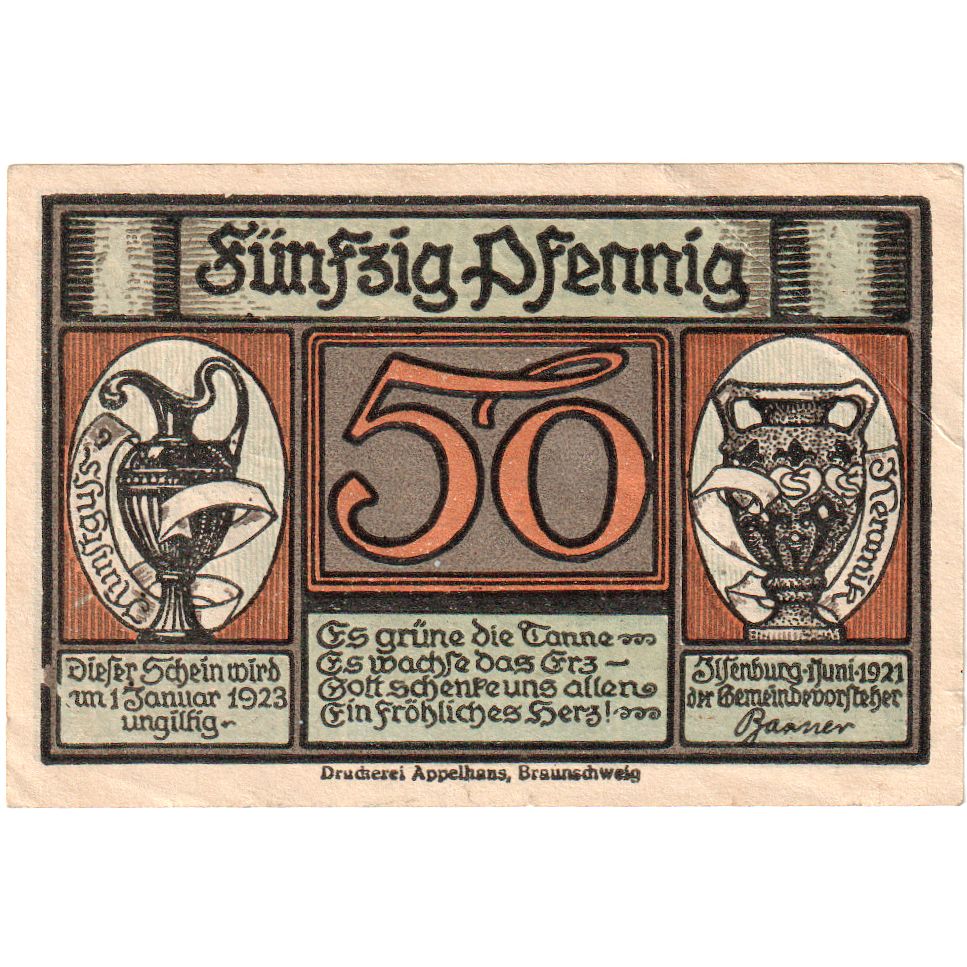 Deutschland, Ilsenburg, 50 Pfennig, 1923-01-01, SS