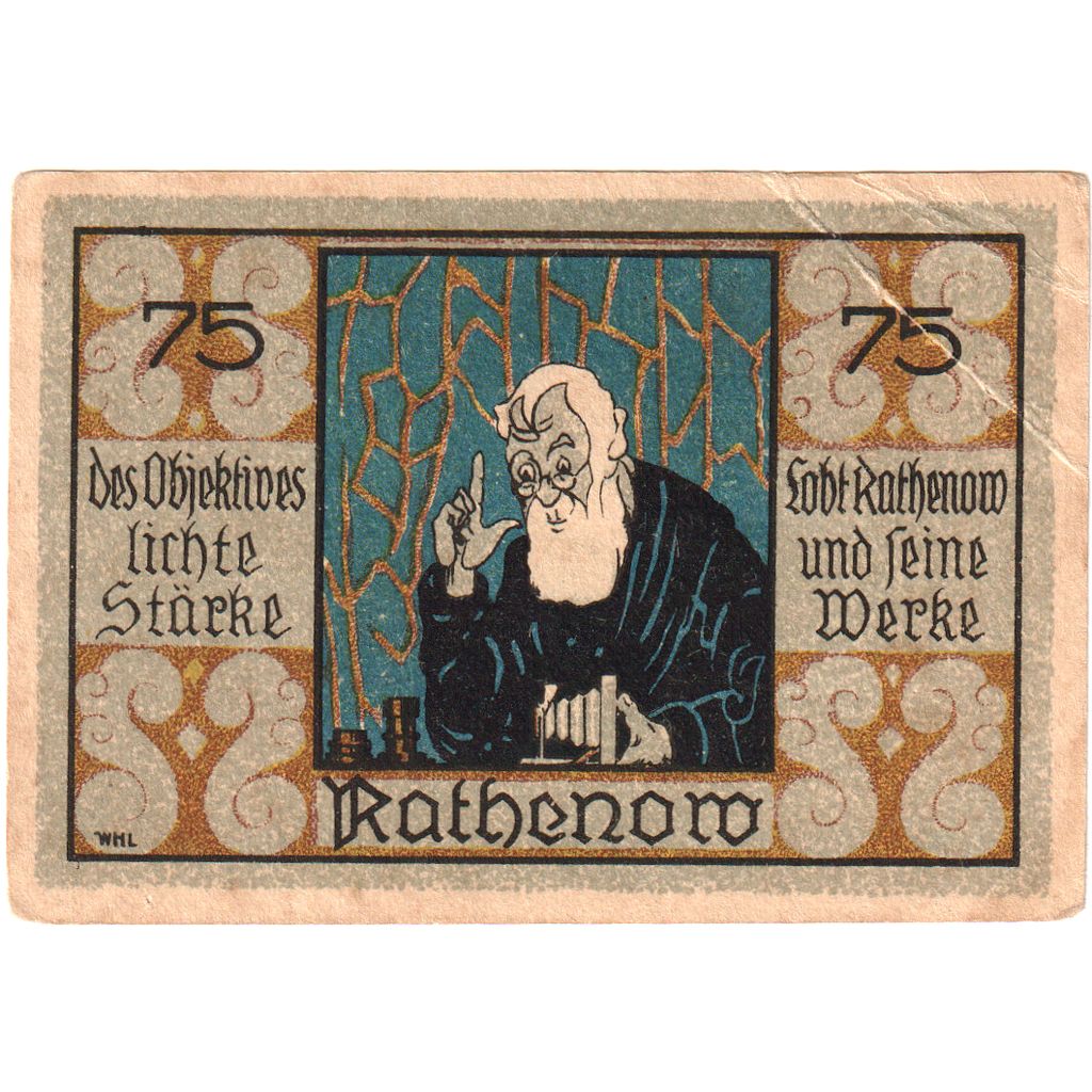 Niemcy, Rathenow, 75 Pfennig, EF(40-45)