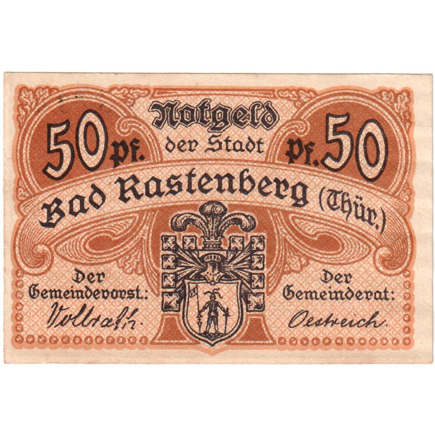 Alemania, Bad Rastenberg, 50 Pfennig, SC