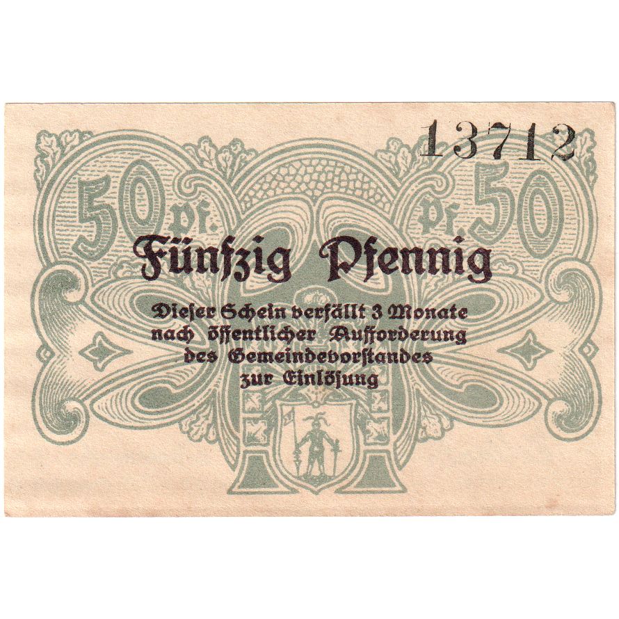 Alemania, Bad Rastenberg, 50 Pfennig, SC