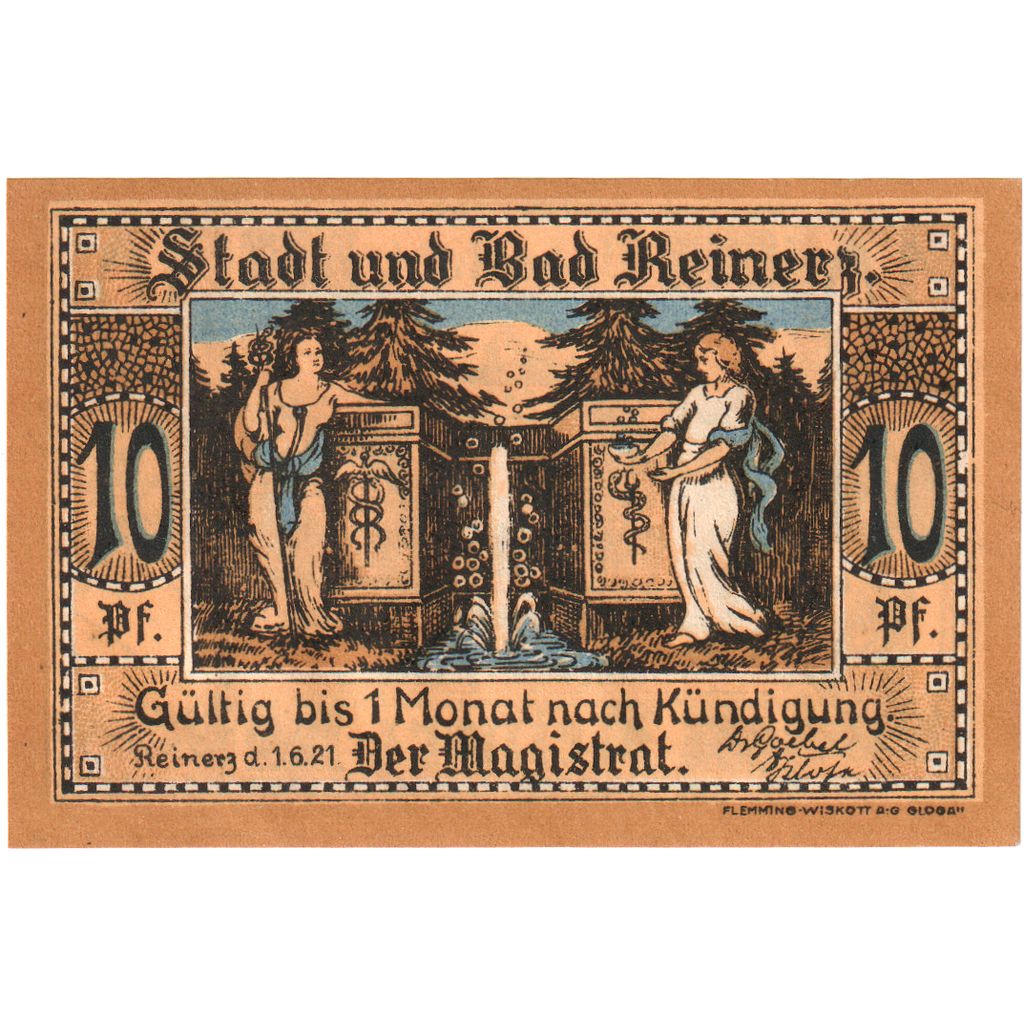 Alemania, Bad Reinerz, 10 Pfennig, 1921-06-01, SC
