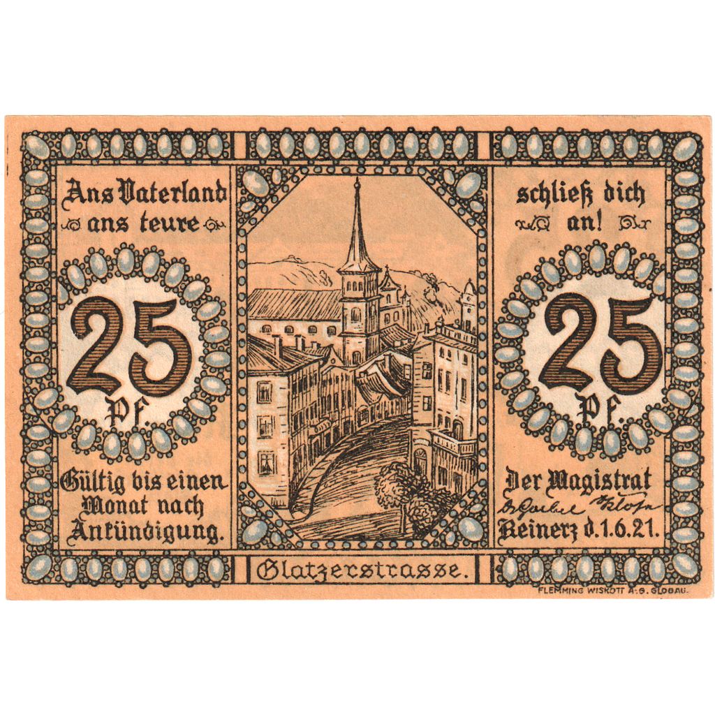 Alemania, Bad Reinerz, 25 Pfennig, 1921-06-01, SC