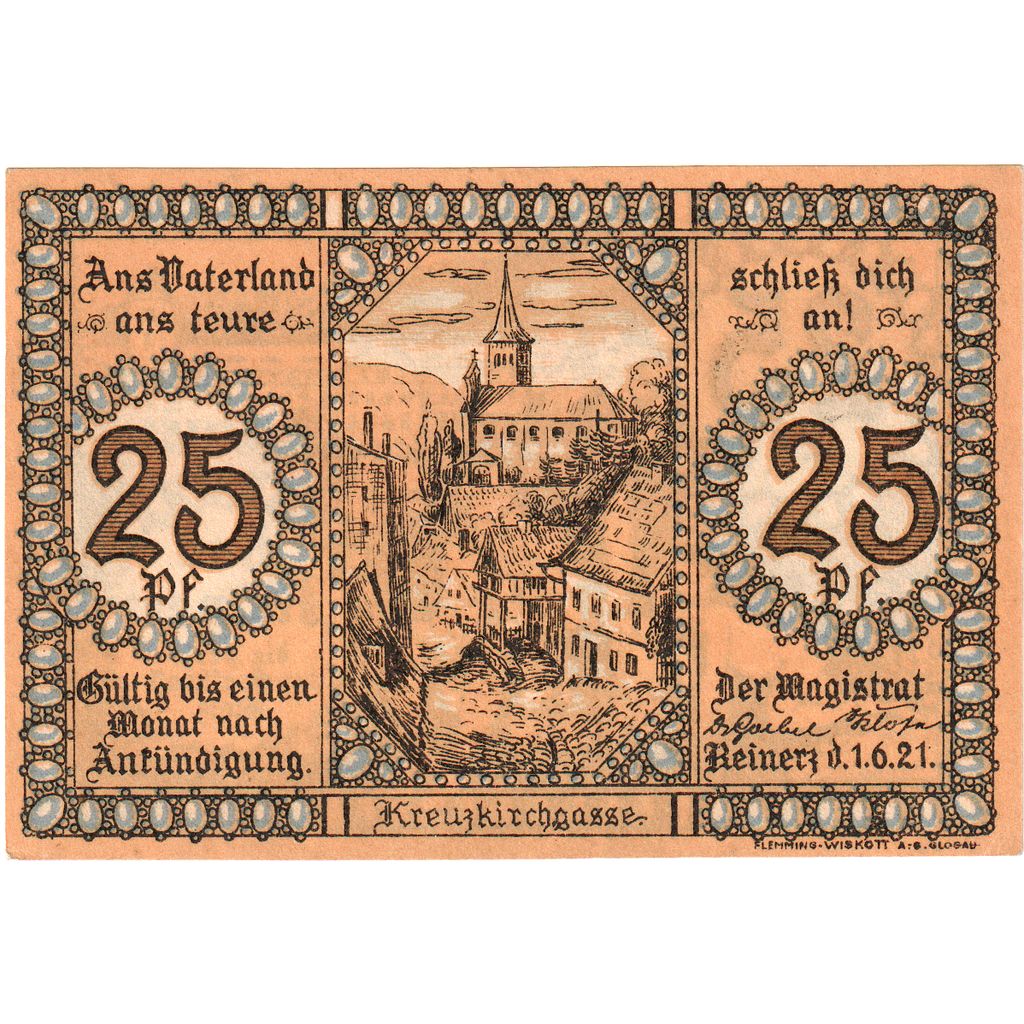 Niemcy, Bad Reinerz, 25 Pfennig, 1921-06-01, UNC(63)