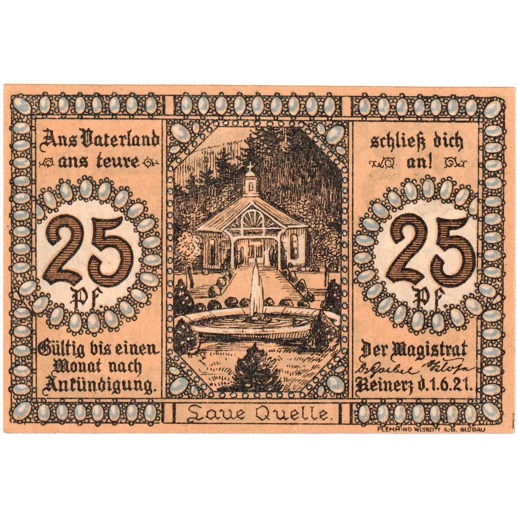 Deutschland, Bad Reinerz, 25 Pfennig, 1921-06-01, UNZ-