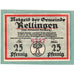 Niemcy, Rellingen, 25 Pfennig, UNC(63)