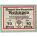 Deutschland, Rellingen, 50 Pfennig, UNZ-