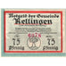 Niemcy, Rellingen, 75 Pfennig, UNC(63)