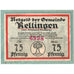 Niemcy, Rellingen, 75 Pfennig, UNC(63)