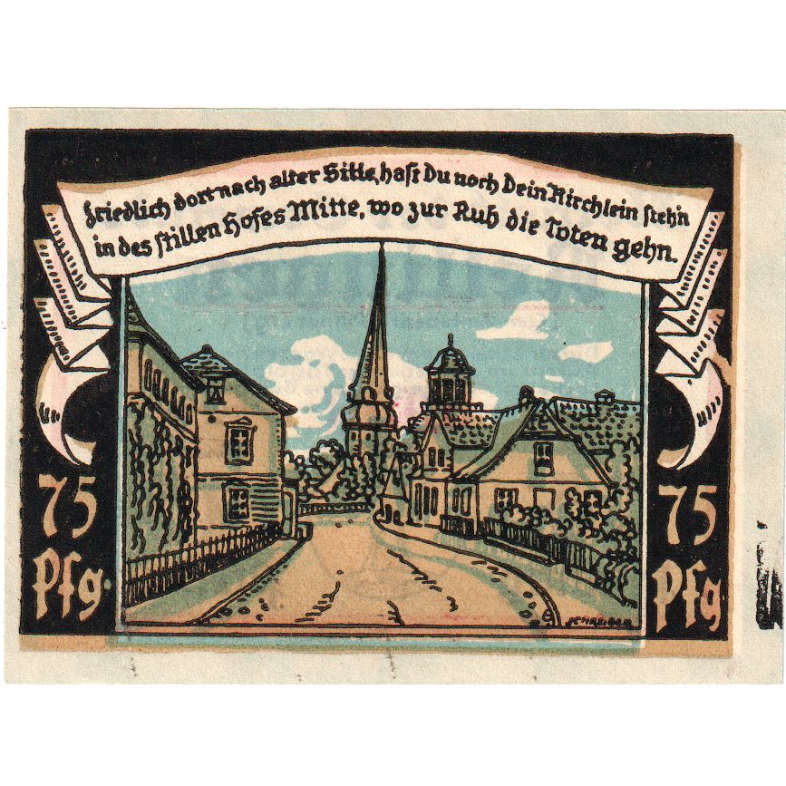 Niemcy, Rellingen, 75 Pfennig, UNC(63)