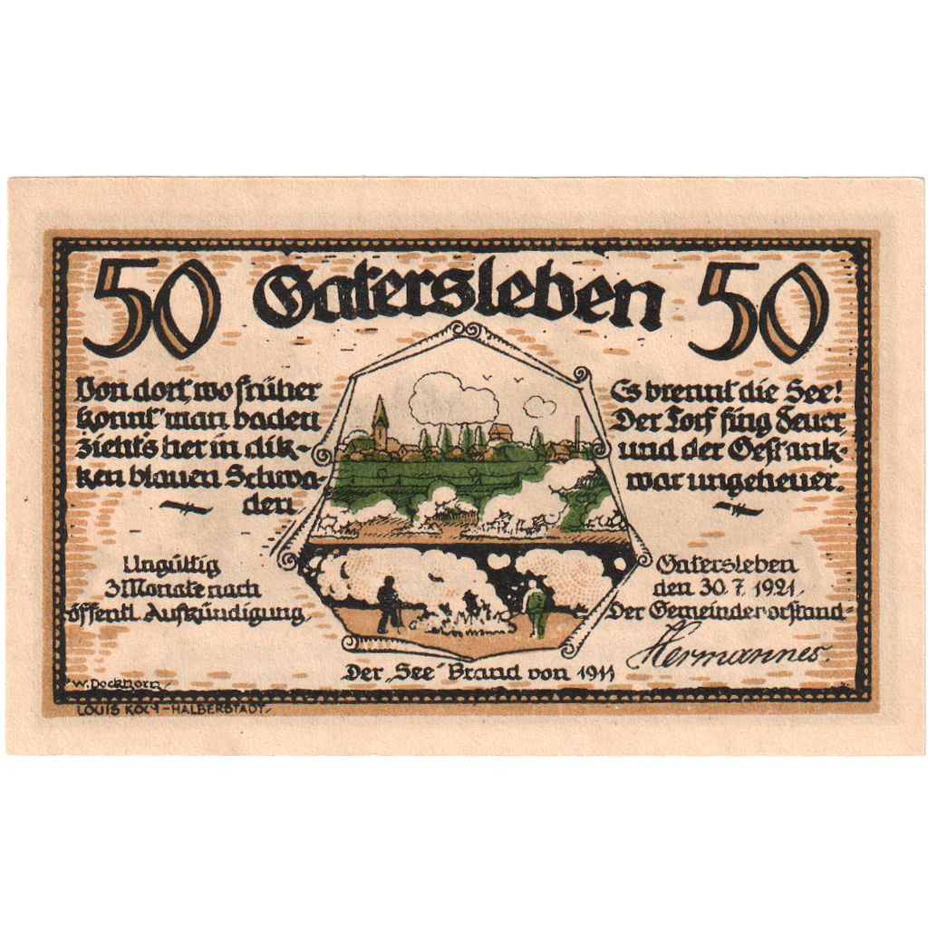 Alemania, Gatersleben, 50 Pfennig, 1920-07-30, SC