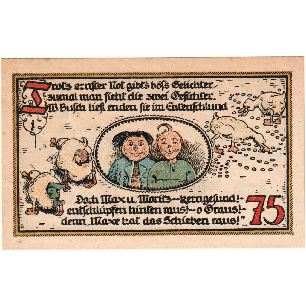 Alemania, Gatersleben, 75 Pfennig, 1921-07-30, SC