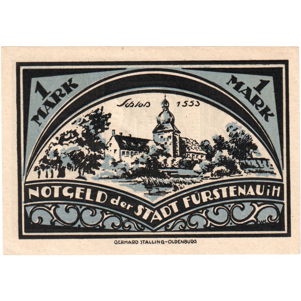 Niemcy, Furstenau, 1 Mark, 1921-12-06, UNC(63)
