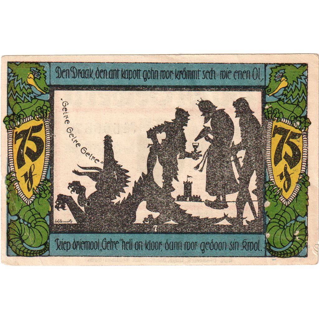 Deutschland, Geldern, 75 Pfennig, 1921-11-04, SS+