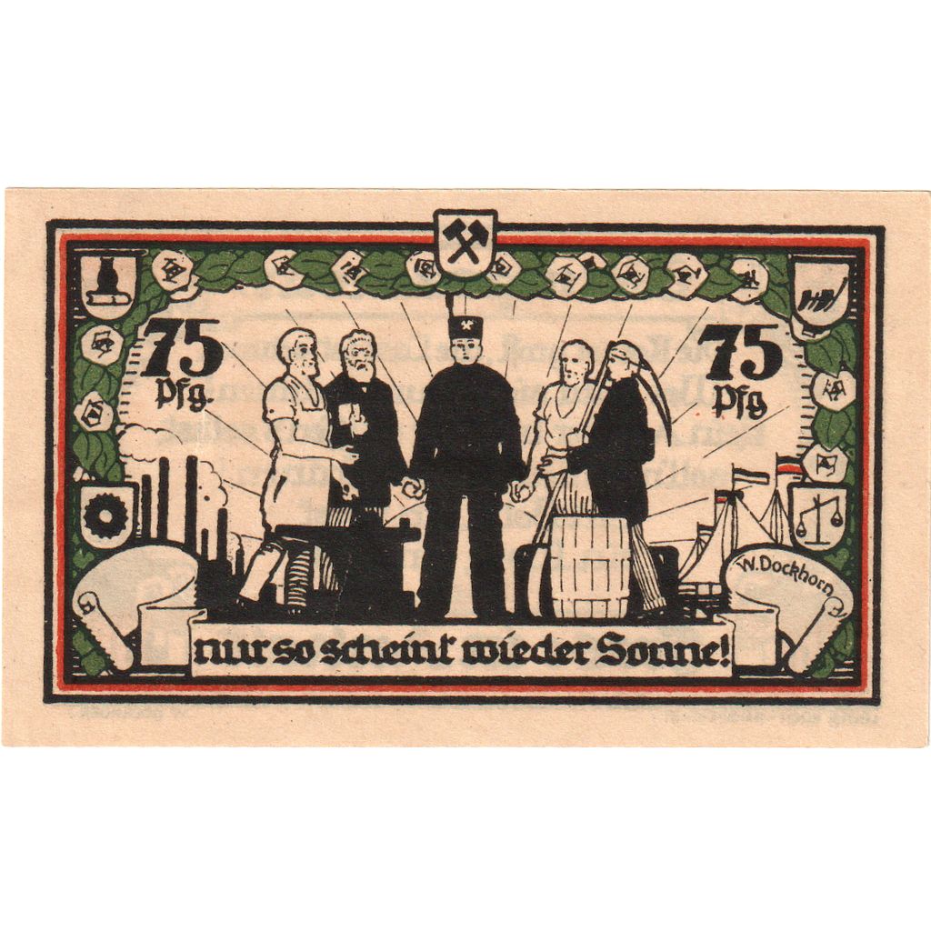 Alemania, Frose in Anhalt, 75 Pfennig, SC