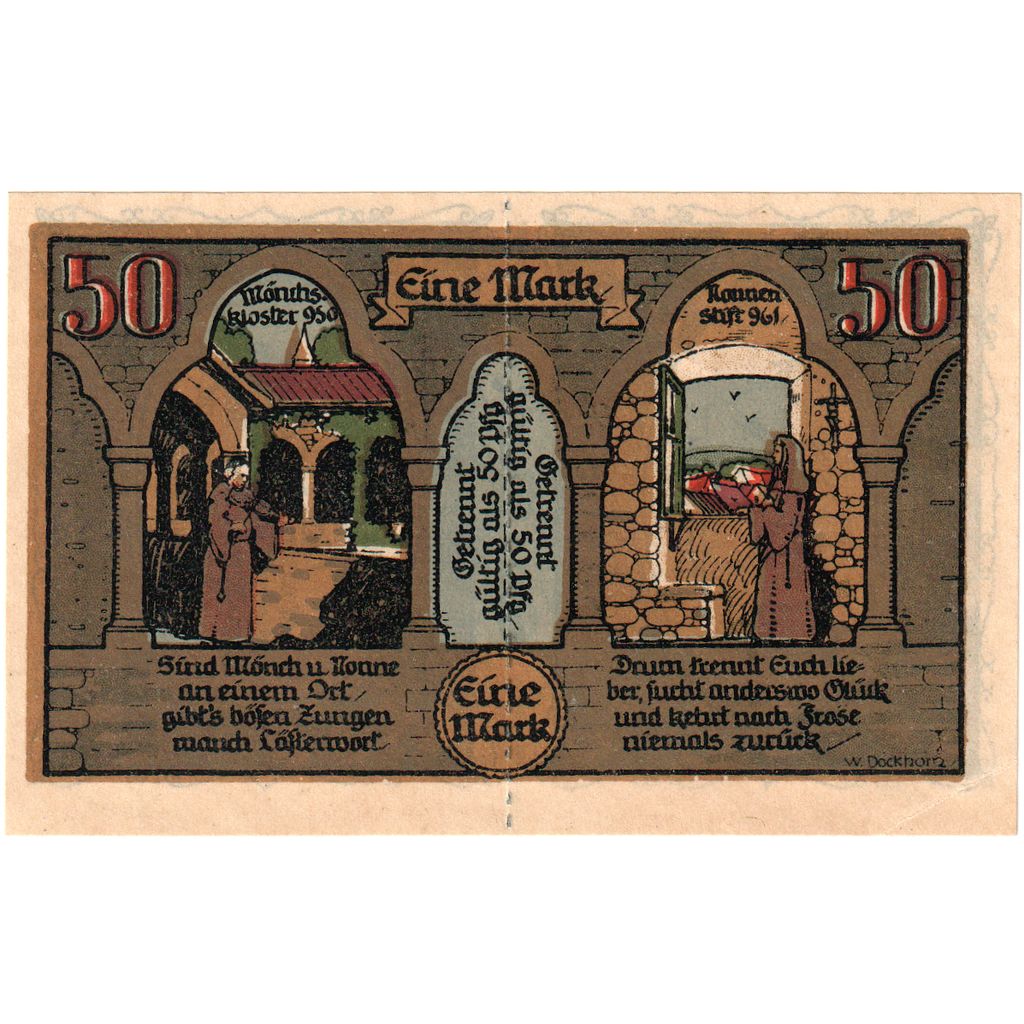 Alemania, Frose in Anhalt, 1 Mark, 1921-06-27, SC