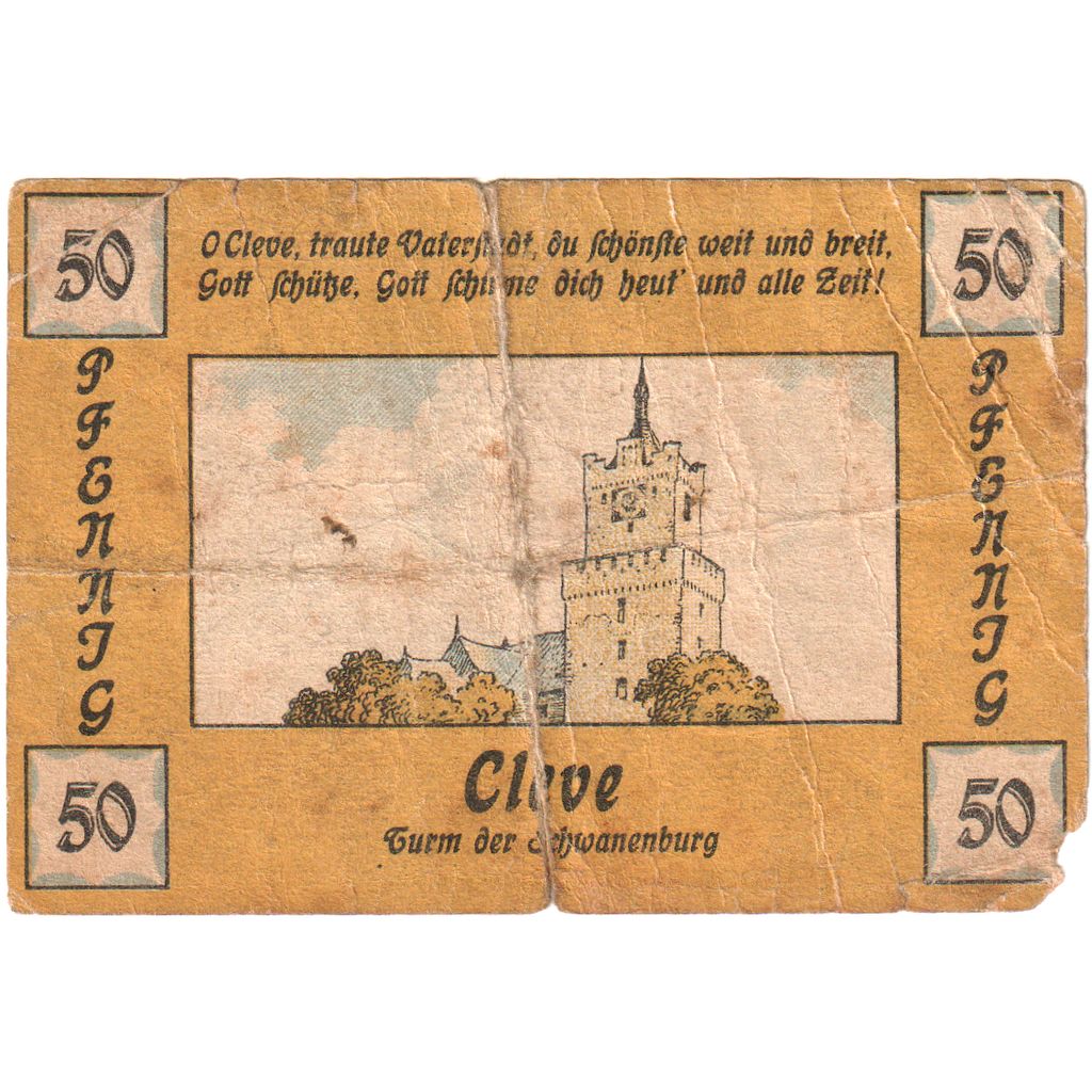 Alemania, Cleve, 50 Pfennig, BC