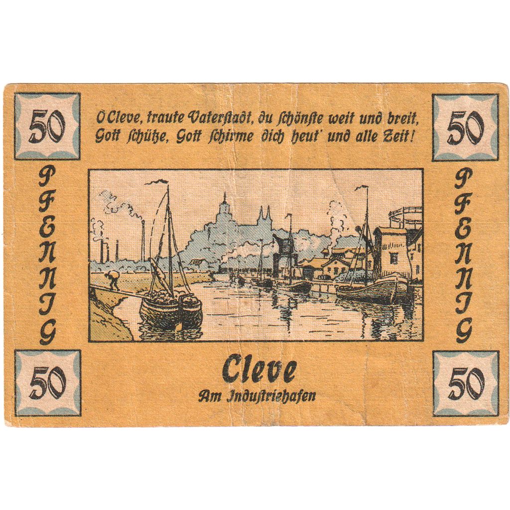Alemania, Cleve, 50 Pfennig, MBC