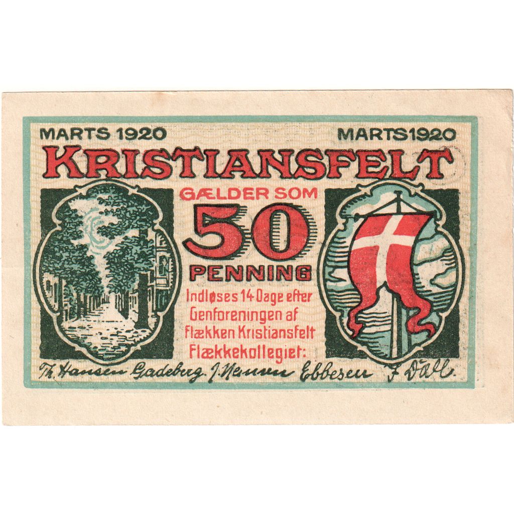 Alemania, Christiansfeld, 50 Pfennig, EBC
