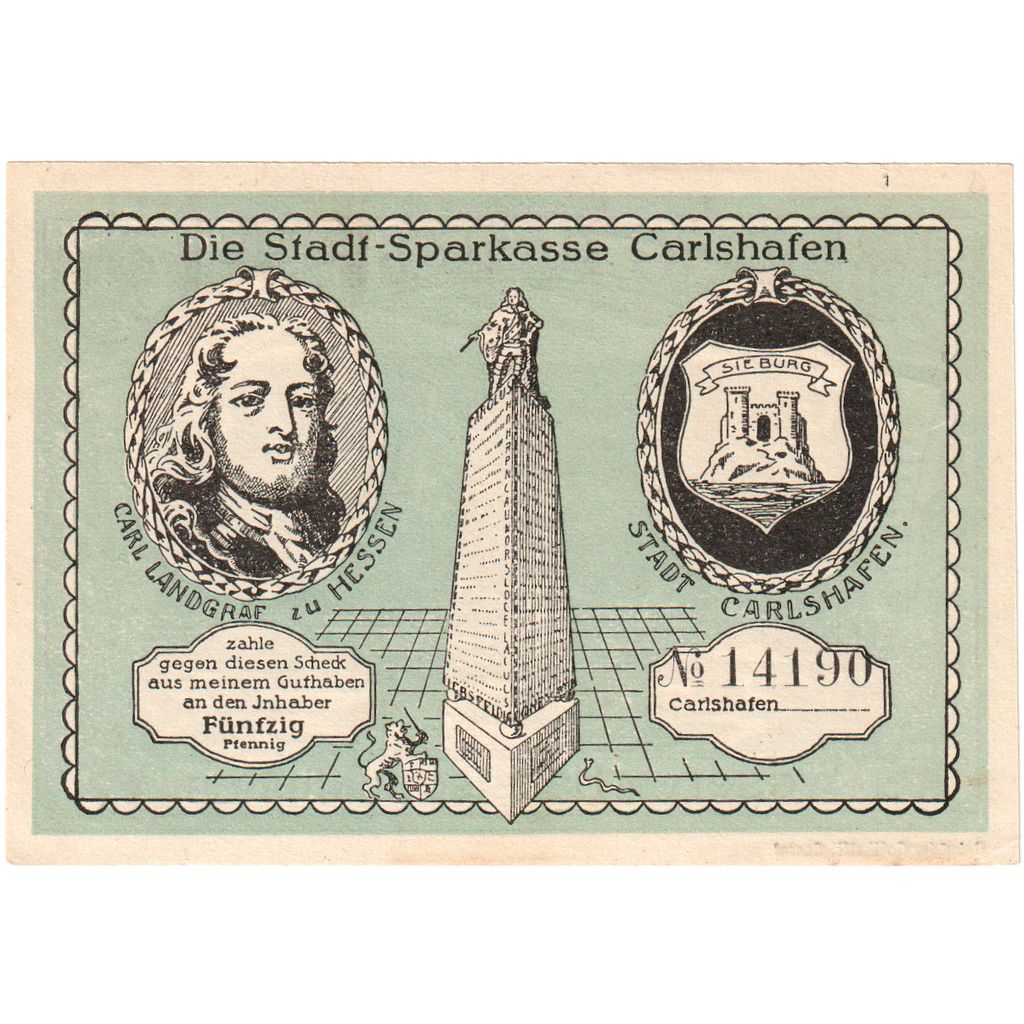 Germania, Carlshafen, 50 Pfennig, SPL