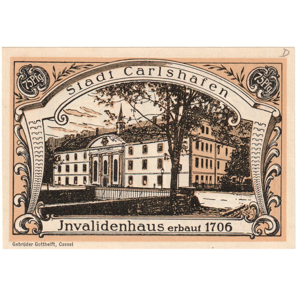 Deutschland, Carlshafen, 75 Pfennig, UNZ-