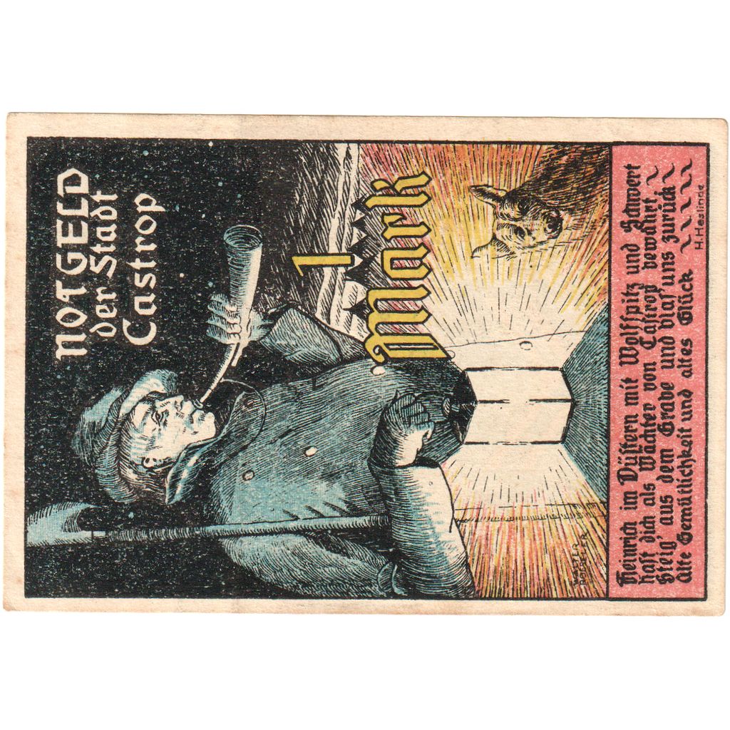Germania, Castrop, 1 Mark, 1921-03-24, SPL