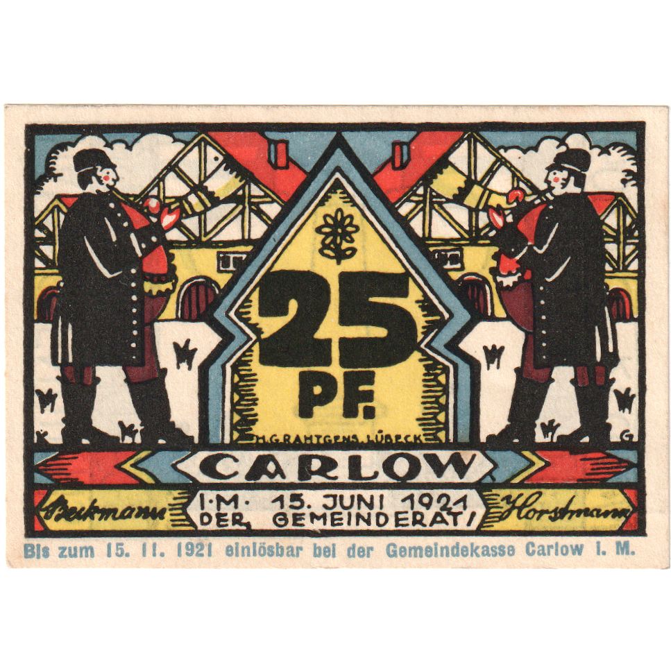 Germania, Carlow, 25 Pfennig, 1921-11-15, SPL
