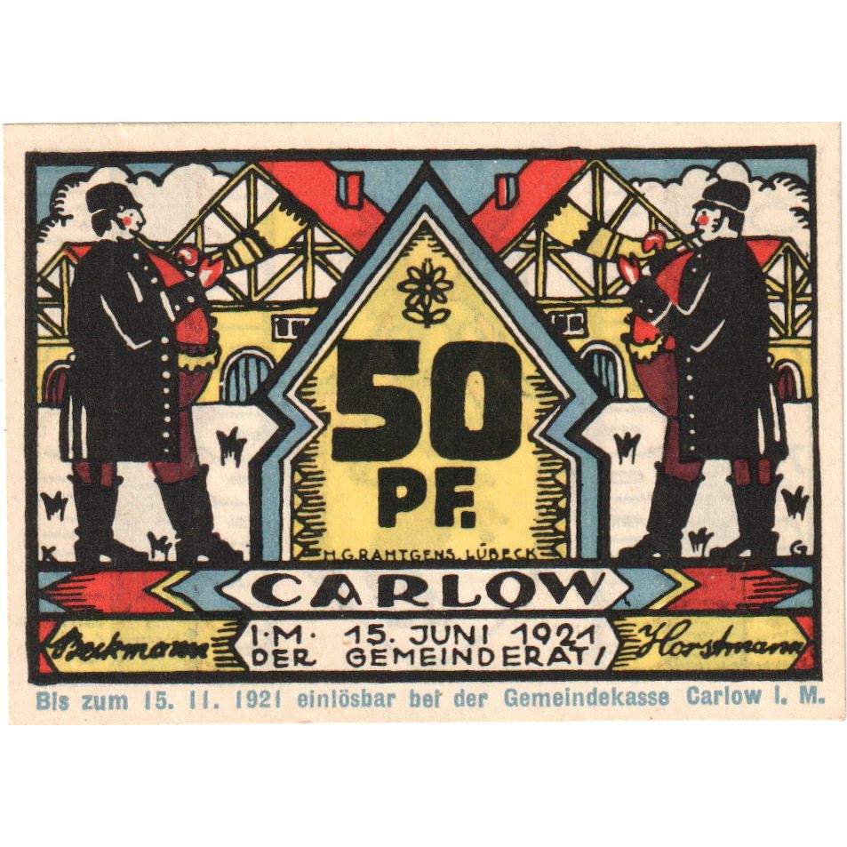 Deutschland, Carlow, 50 Pfennig, 1921-11-15, UNZ-