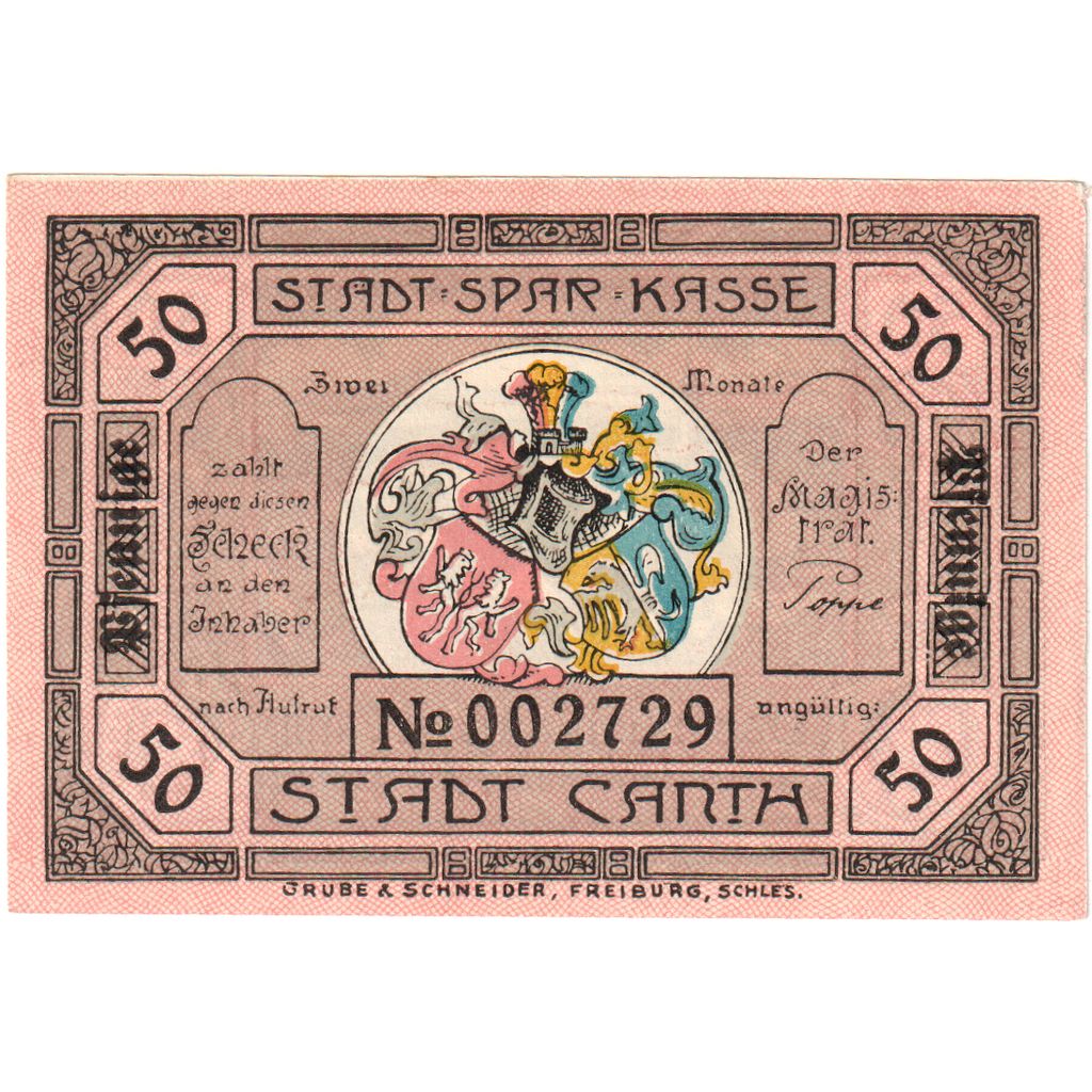 Deutschland, Canth, 50 Pfennig, UNZ-