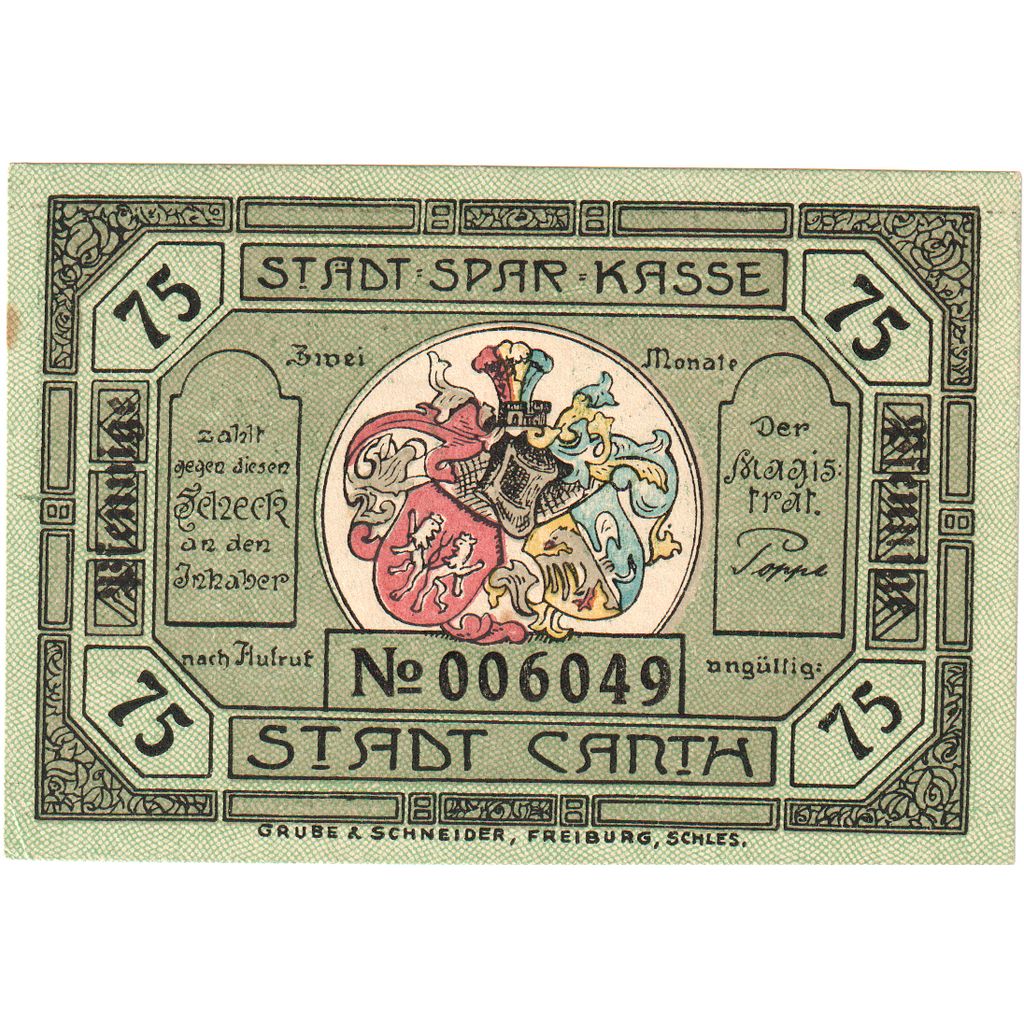 Alemania, Canth, 75 Pfennig, EBC